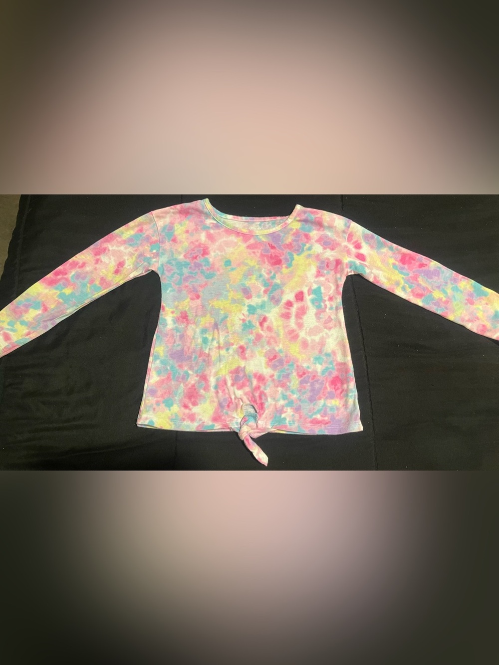 The Children’s Place Size 4T Tie-Dye Front-Tie Long Sleeve Shirt